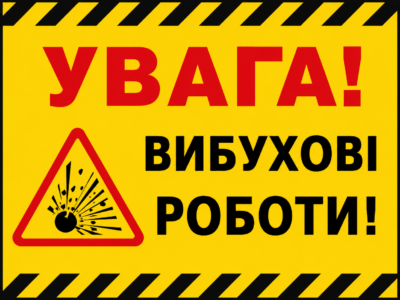 УВАГА! ВИБУХОВІ РОБОТИ!